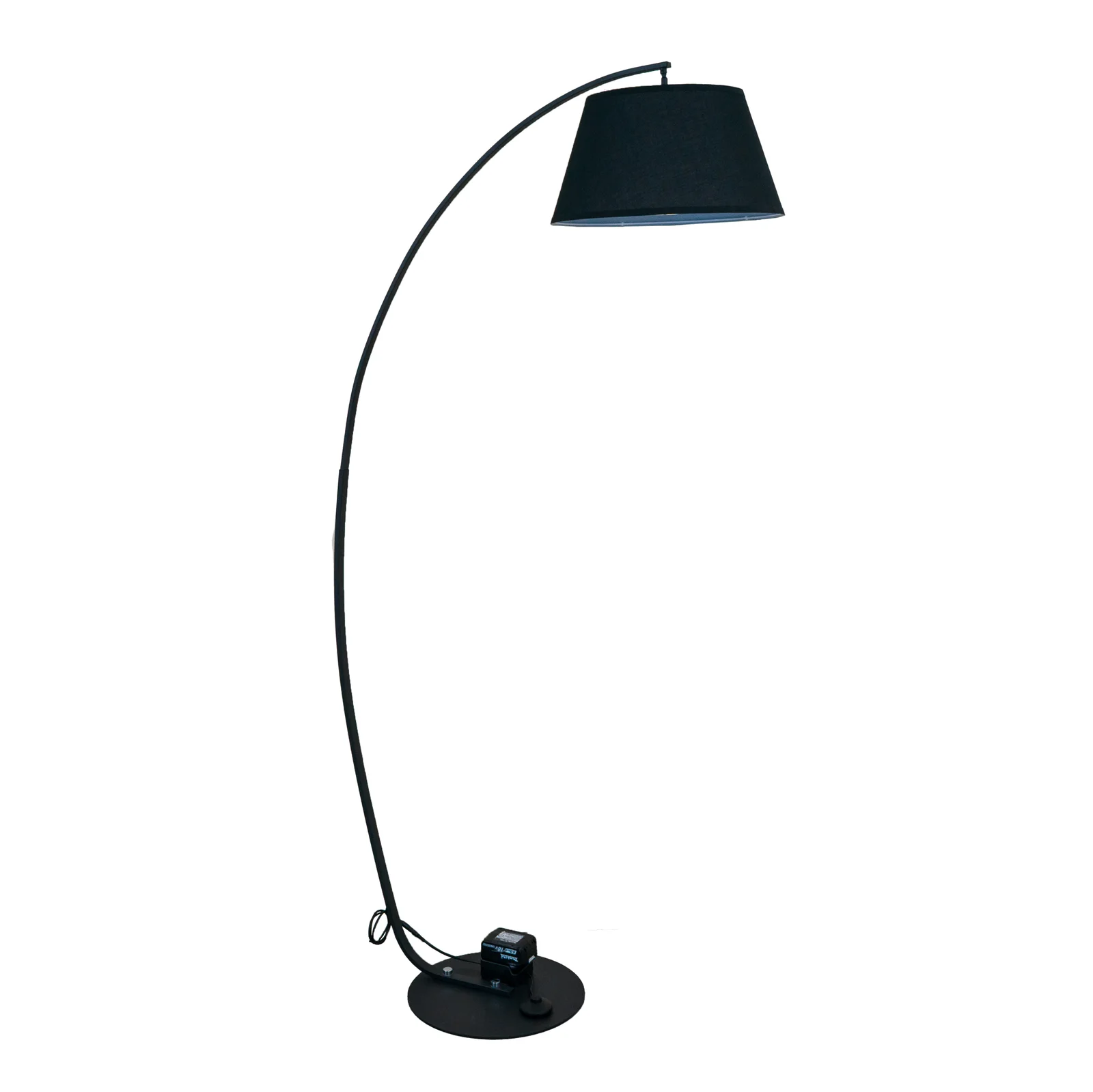 Makita ArcLite Black Curved Floor Lamp, Includes Buddy, no Bulb and Shade