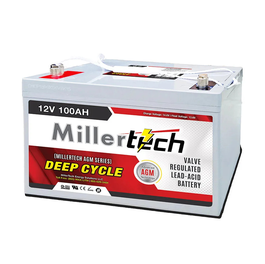 MillerTech AGM 12V 100Ah Deep-Cycle Battery — MT-100AGM
