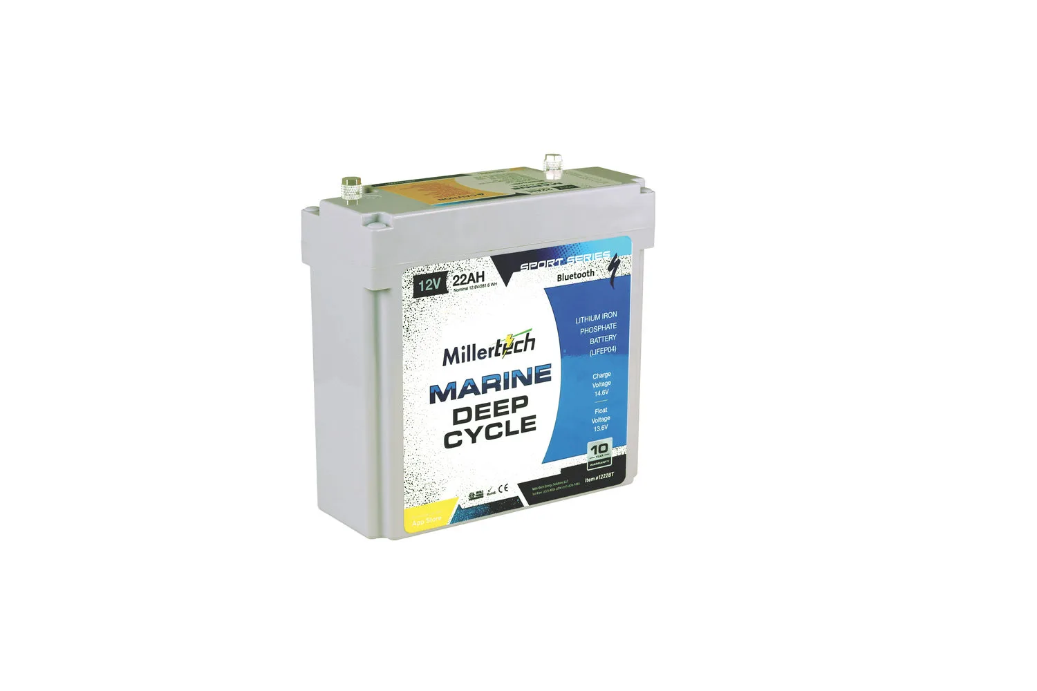 MillerTech Sport Series 12V 22Ah Battery — MT-1222-BT