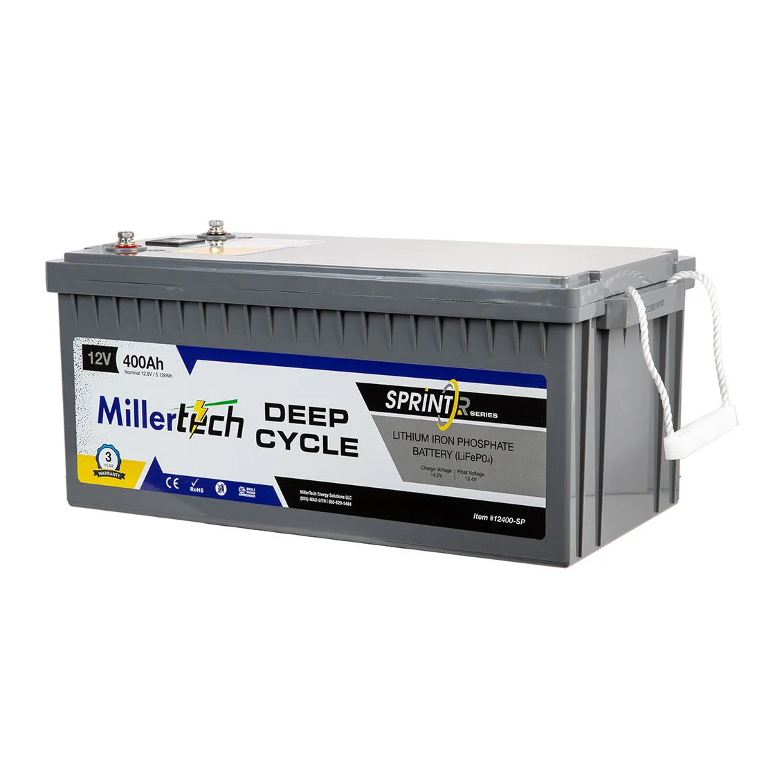 MillerTech SprintR Series 12V 400Ah Battery — MT-12400SP