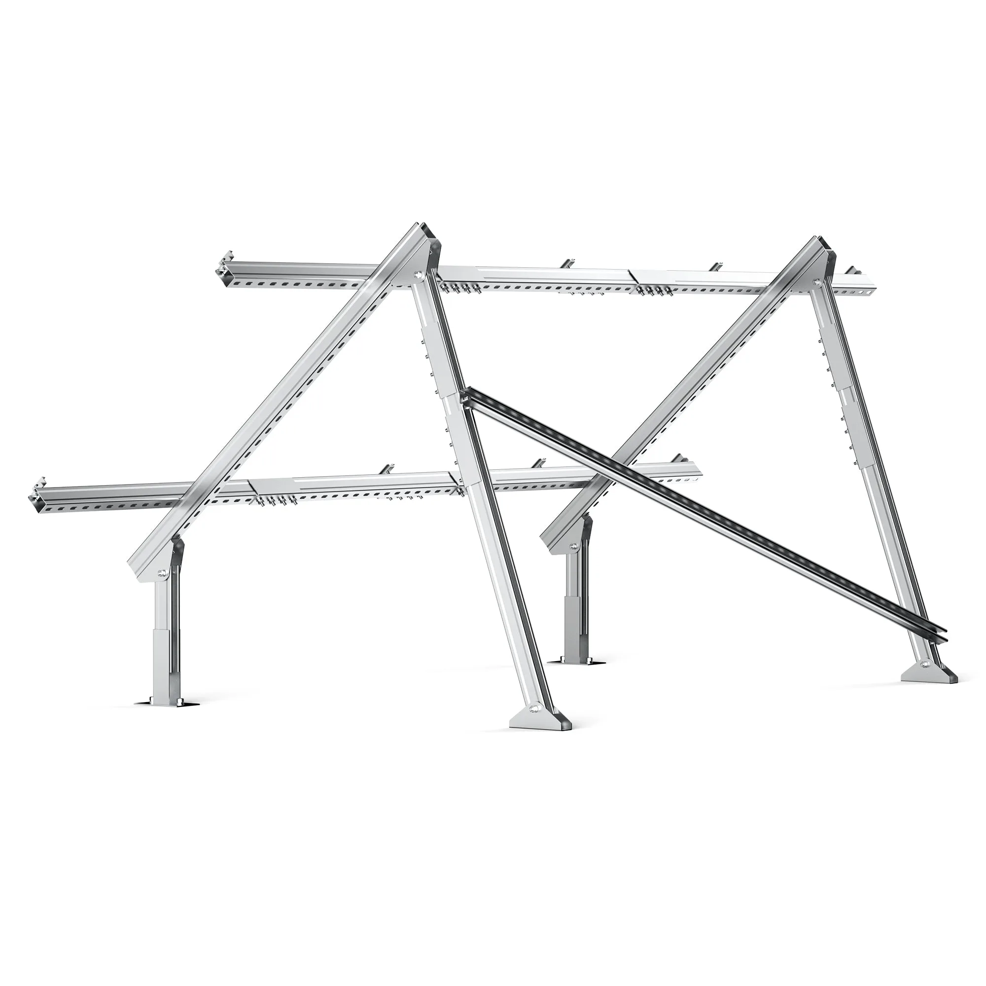 Solar Ground Mount | Fit MEGA 200/MEGA 220/MEGA 250 | Adjustable, Easy-to-Install Brackets for 1-4 Panels