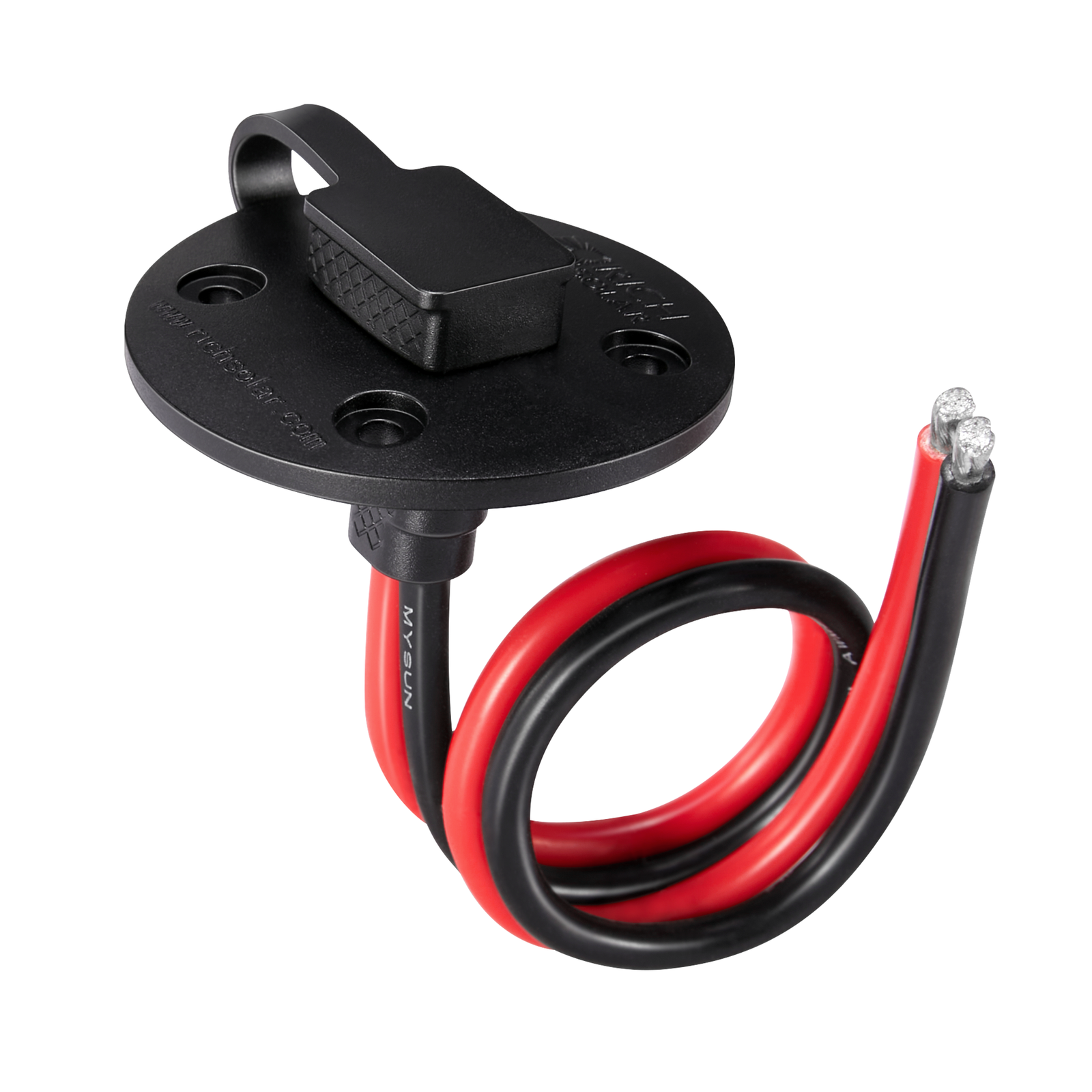 SAE Socket Sidewall Port with 10AWG Cable | 600V Heavy Duty Silicone Wire Harness | Quick Disconnect Power Connector for RV, Solar, Motorcycle