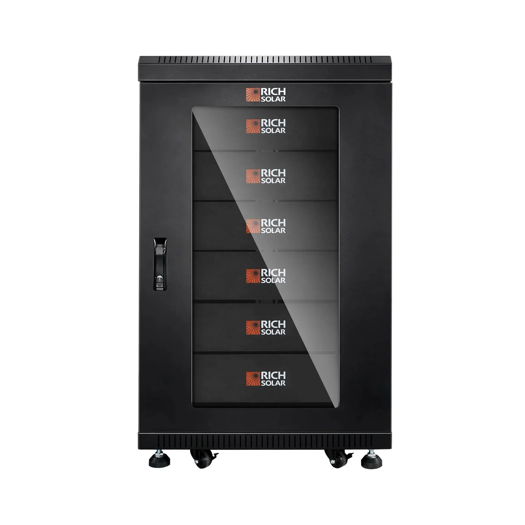 Battery Server Rack for ALPHA 5 PRO | 6-Slot Enclosed Battery Cabinet | Includes Wheels & 600A Bus Bar Covers | Pre-assembled