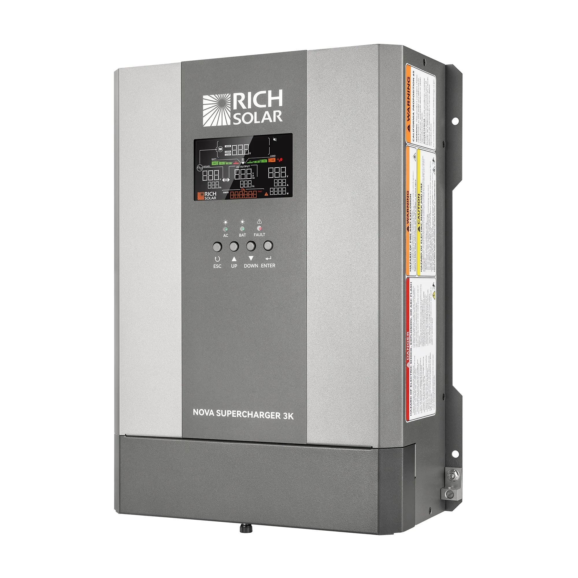 NOVA SUPERCHARGER 3K | 3000W 12V Pure Sine Wave Inverter Charger | UL 458 Certified