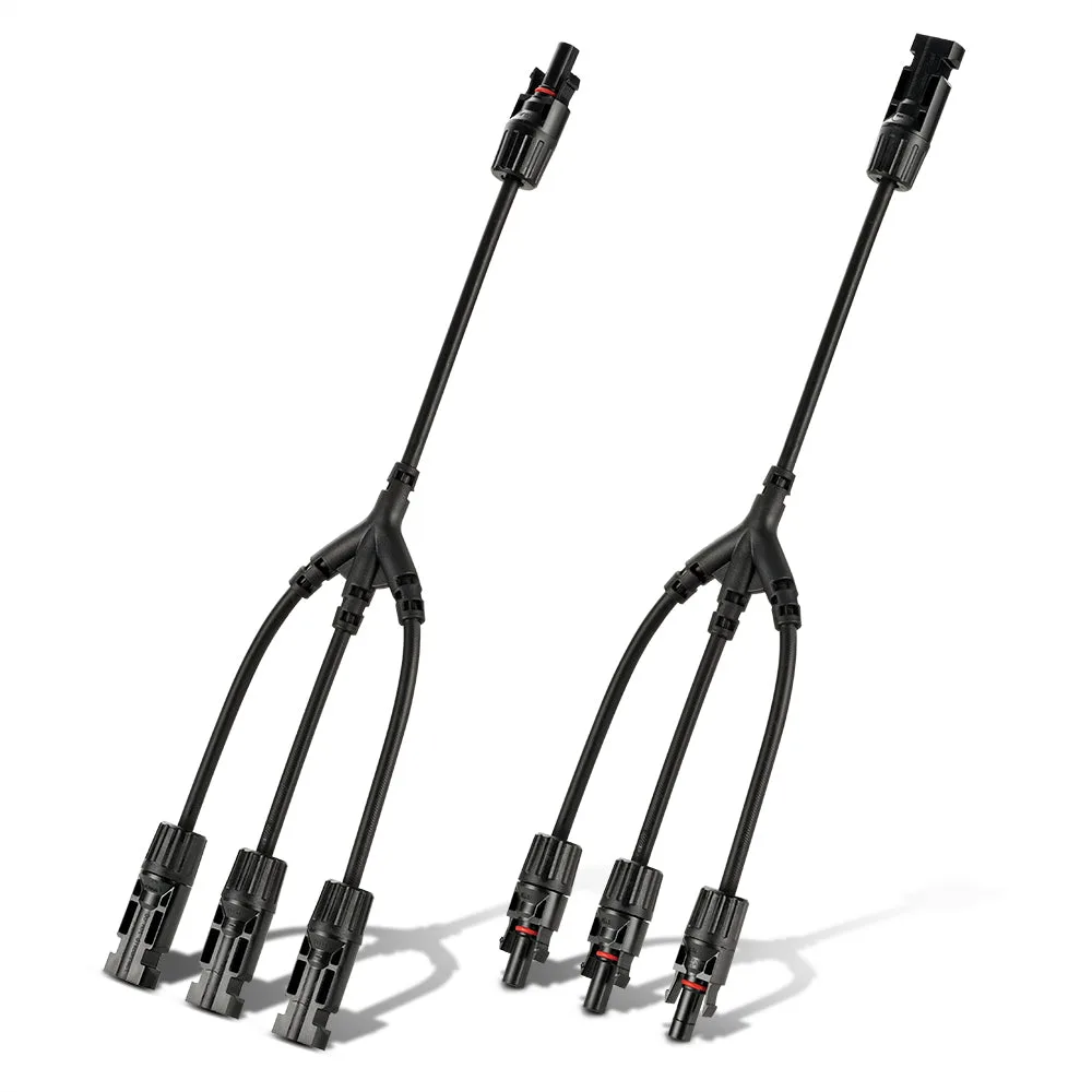 Y Branch Parallel Adapters 3-to-1 | 3-to-1 Weatherproof Parallel Adapters for Solar Panels | Easy to Install